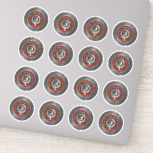 Sticker Clan MacKinnon Crest & Tartan Knot (Détail)