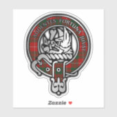 Sticker Clan MacKinnon Tartan Crest (Feuille)