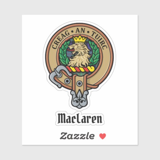 Sticker Clan MacLaren Crest (Feuille)