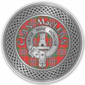 Sticker Clan MacLean Crest & Tartan Knot (Devant)