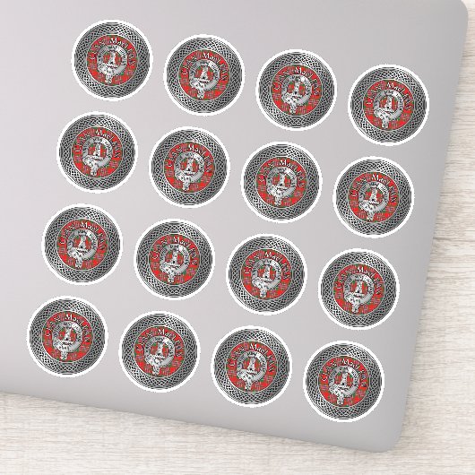 Sticker Clan MacLean Crest & Tartan Knot (Détail)