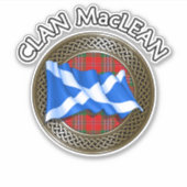 Sticker Clan MacLean Tartan Knot & Drapeau (Devant)