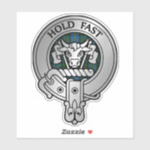 Sticker Clan MacLeod Crest & Hunting Tartan (Feuille)