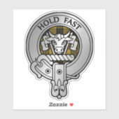 Sticker Clan MacLeod Crest & Tartan (Feuille)