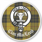 Sticker Clan MacLeod Crest Tartan Décal de vinyle personna (Devant)