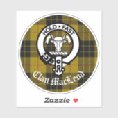 Sticker Clan MacLeod Crest Tartan Décal de vinyle personna (Feuille)