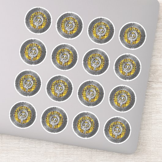 Sticker Clan MacLeod Crest & Tartan Knot (Détail)