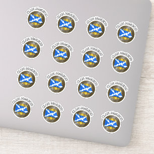 Sticker Clan MacLeod Tartan Knot & Drapeau