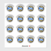 Sticker Clan MacLeod Tartan Knot & Drapeau (Feuille)