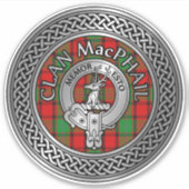 Sticker Clan MacPhail Crest & Tartan Knot (Devant)