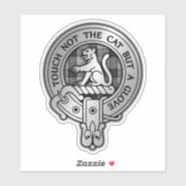 Sticker Clan MacPherson Crest & Tartan (Feuille)
