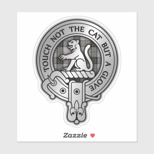 Sticker Clan MacPherson Crest & Tartan (Feuille)