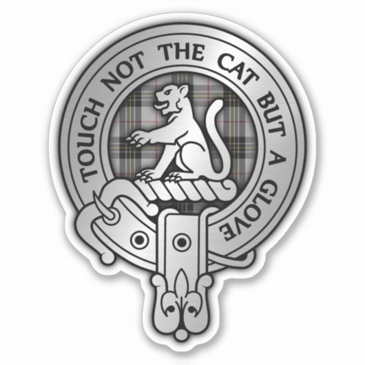 Sticker Clan MacPherson Crest & Tartan (Devant)