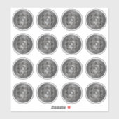 Sticker Clan MacPherson Crest & Tartan Knot (Feuille)