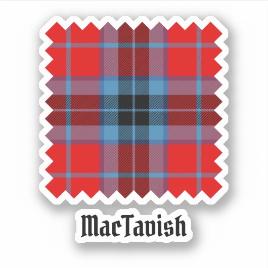 Sticker Clan MacTavish Tartan (Devant)