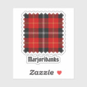 Sticker Clan Marjoribanks Tartan (Feuille)