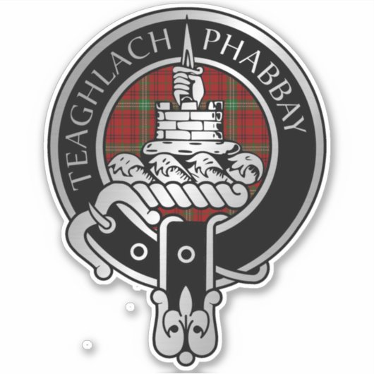 Sticker Clan Morrison Crest & Tartan (Devant)