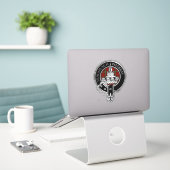 Sticker Clan Morrison Crest & Tartan (Ordinateur portable sur le bureau)