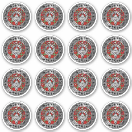 Sticker Clan Morrison Crest & Tartan Knot (Devant)
