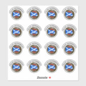 Sticker Clan Morrison Tartan Knot & Drapeau (Feuille)