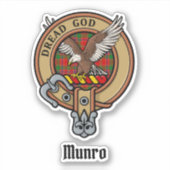 Sticker Clan Munro Crest over Tartan (Devant)