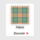 Sticker Clan Pollock Tartan (Feuille)
