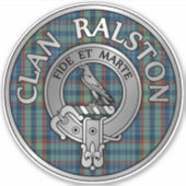Sticker Clan Ralston Crest & Tartan (Devant)