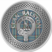 Sticker Clan Ralston Crest & Tartan (Devant)