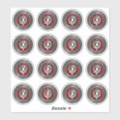 Sticker Clan Ramsay Crest & Tartan Knot (Feuille)