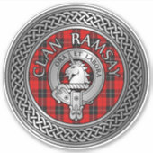 Sticker Clan Ramsay Crest & Tartan Knot (Devant)