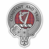 Sticker Clan Rose Crest & Tartan (Devant)