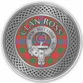 Sticker Clan Ross Crest & Tartan Knot (Devant)