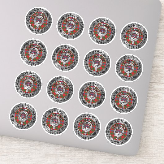 Sticker Clan Ross Crest & Tartan Knot (Détail)