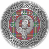 Sticker Clan Ruthven Crest & Tartan (Devant)