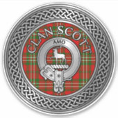 Sticker Clan Scott Crest & Tartan Knot (Devant)