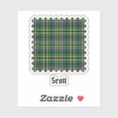 Sticker Clan Scott Green Tartan (Feuille)