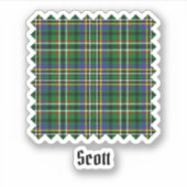 Sticker Clan Scott Green Tartan (Devant)