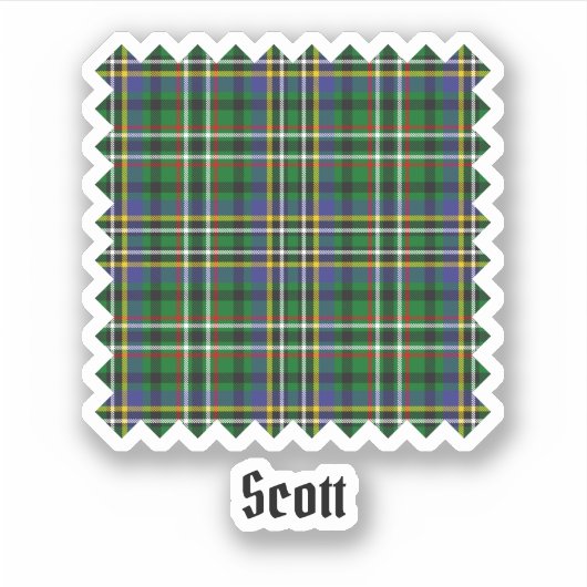 Sticker Clan Scott Green Tartan (Devant)