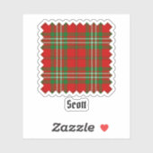 Sticker Clan Scott Red Tartan (Feuille)