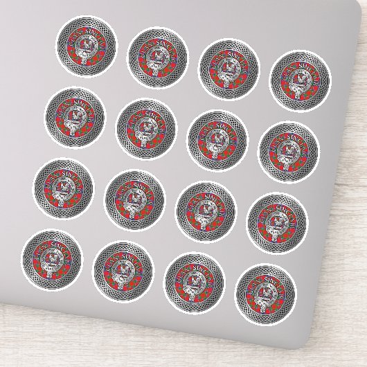 Sticker Clan Sinclair Crest et Tartan Knot (Détail)