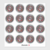 Sticker Clan Sinclair Crest et Tartan Knot (Feuille)