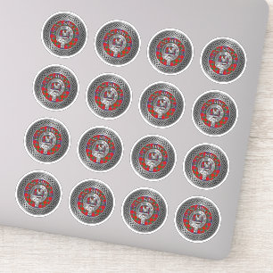 Sticker Clan Sinclair Crest & Tartan Knot