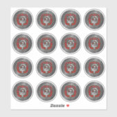 Sticker Clan Stewart | Stuart Crest & Tartan Knot (Feuille)