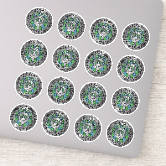 Sticker Clan Stirling Crest & Tartan Knot (Détail)