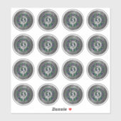 Sticker Clan Sutherland Crest & Tartan Knot (Feuille)