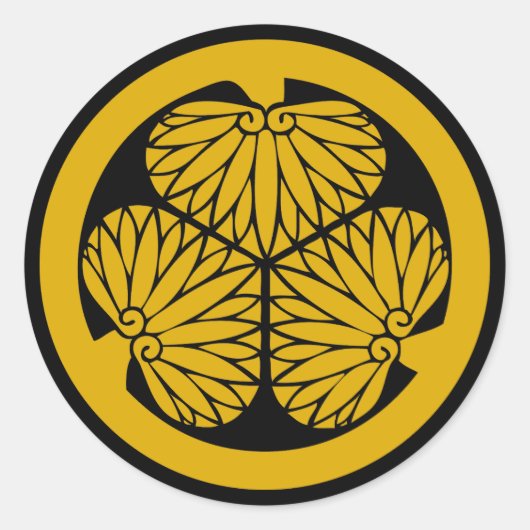 Sticker Clan Tokugawa Crest (Kamon) Classic Round (Devant)