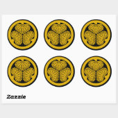 Sticker Clan Tokugawa Crest (Kamon) Classic Round (Feuille)