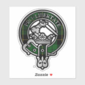 Sticker Clan Wallace Chasse Tartan Crest (Feuille)