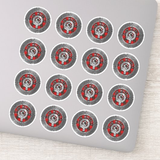 Sticker Clan Wallace Crest et Tartan Knot (Détail)