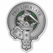 Sticker Clan Wallace Crest & Hunter Tartan (Devant)